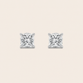 5CT Princess Cut Lab Grown Diamond Hidden Halo Stud Earrings