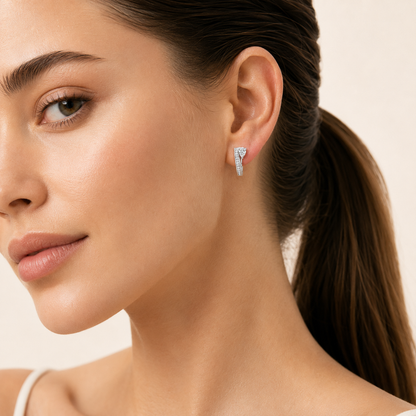 1.25CT Pear Cut Lab Grown Diamond Fashion Earrings