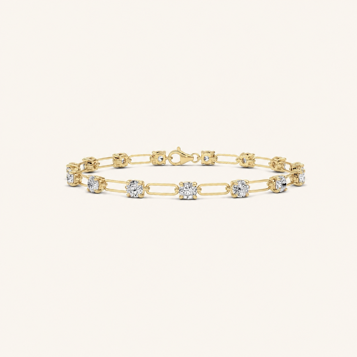 3CT Round Cut Lab Grown Diamond Tennis Bracelet