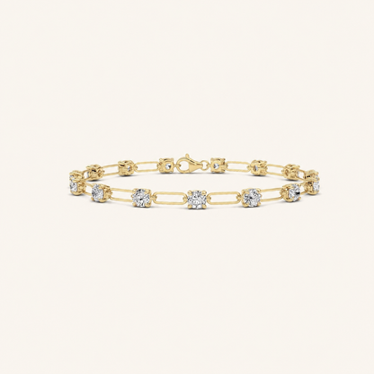 3CT Round Cut Lab Grown Diamond Tennis Bracelet