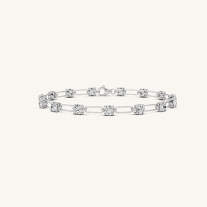 3CT Round Cut Lab Grown Diamond Tennis Bracelet