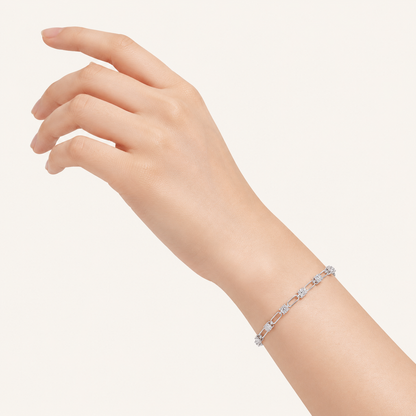 3CT Round Cut Lab Grown Diamond Tennis Bracelet