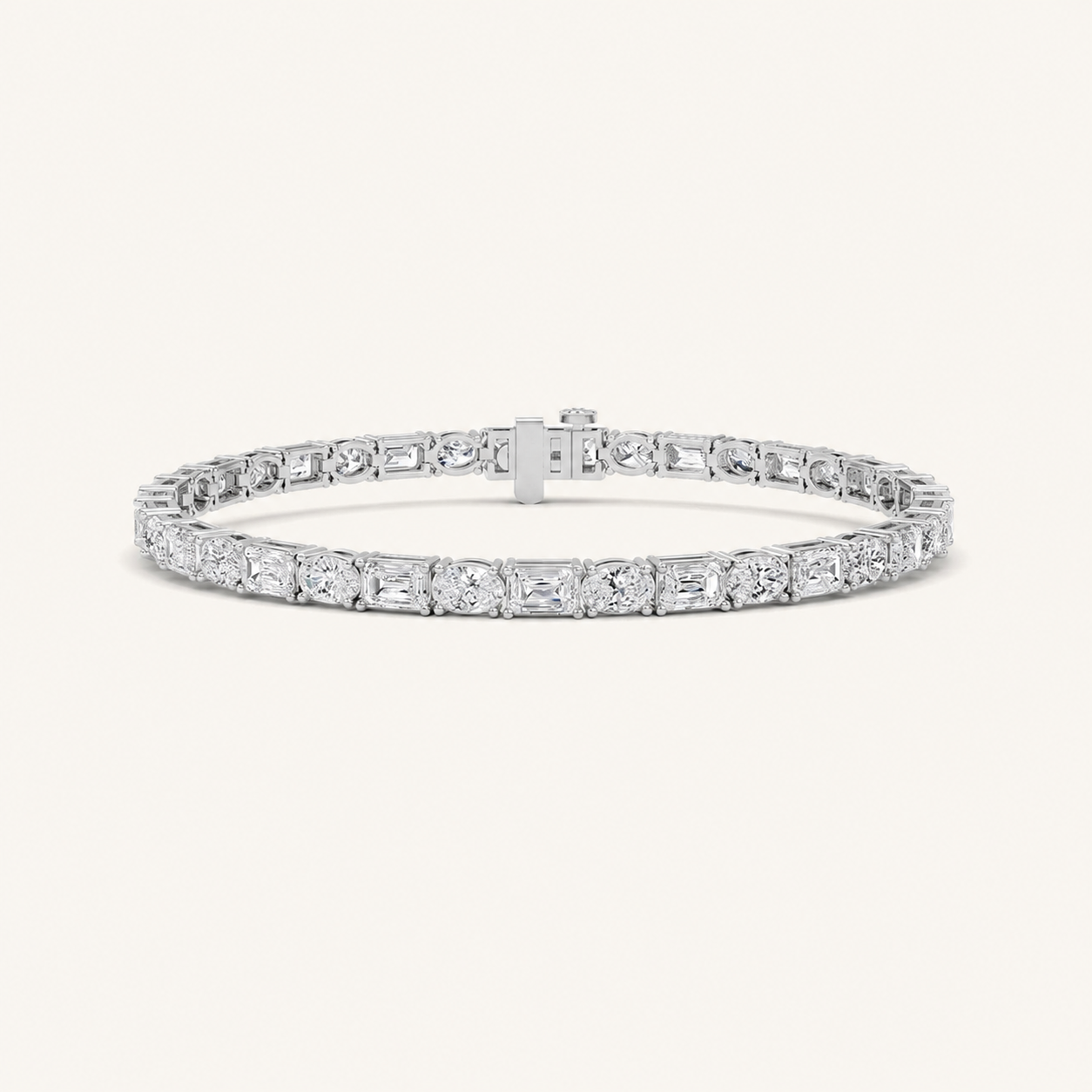 10CT Emerald Cut Diamond Tennis Bracelet