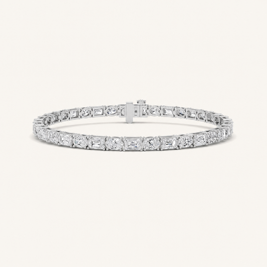 10CT Emerald Cut Diamond Tennis Bracelet