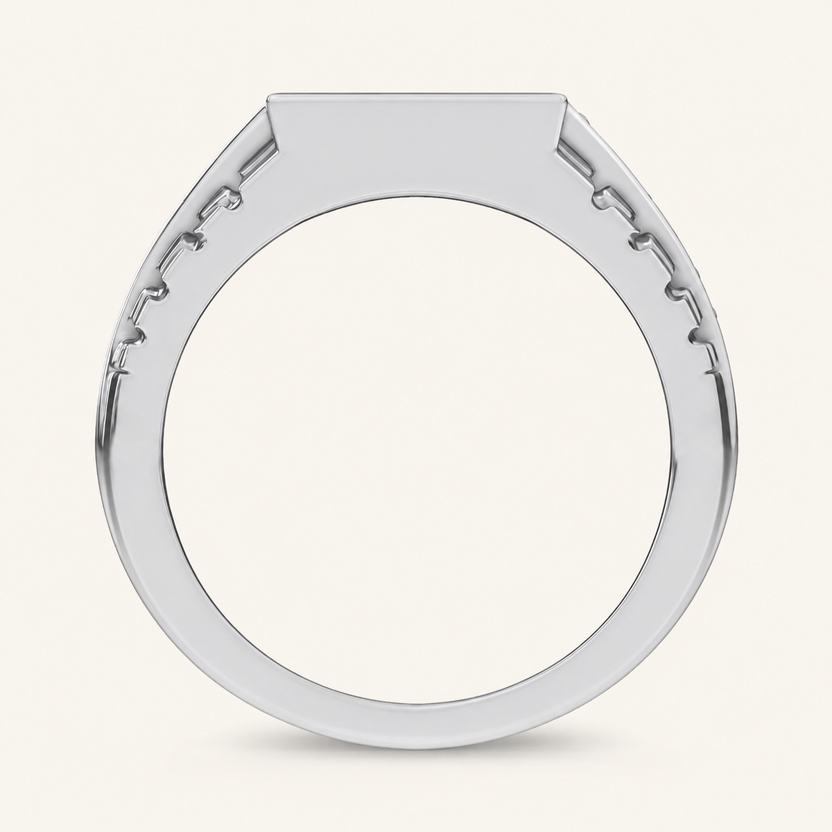 1.50CT Round Cut Lab Grown Diamond Cluster Men's Ring