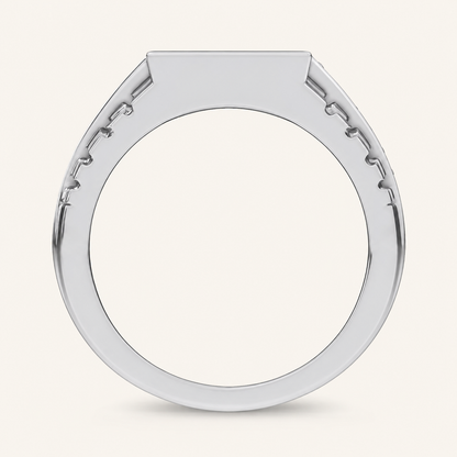1.50CT Round Cut Lab Grown Diamond Cluster Men's Ring