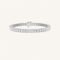 11.25CT Emerald Cut Lab Grown Diamond Tennis Bracelet