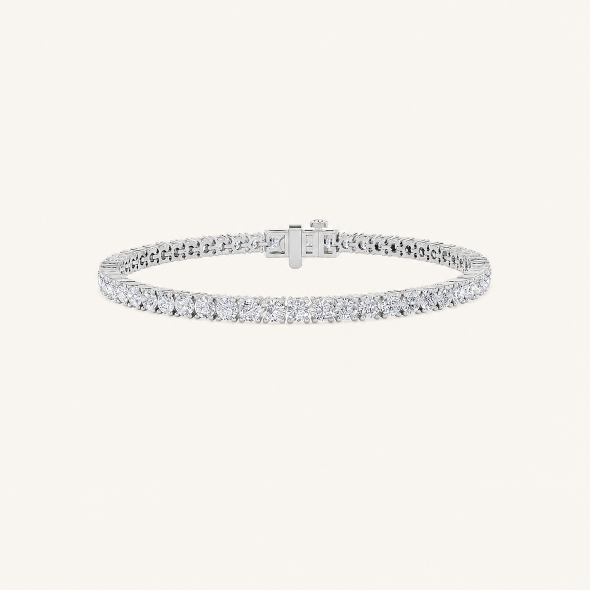 6CT Round Cut Lab Grown Diamond Tennis Bracelet