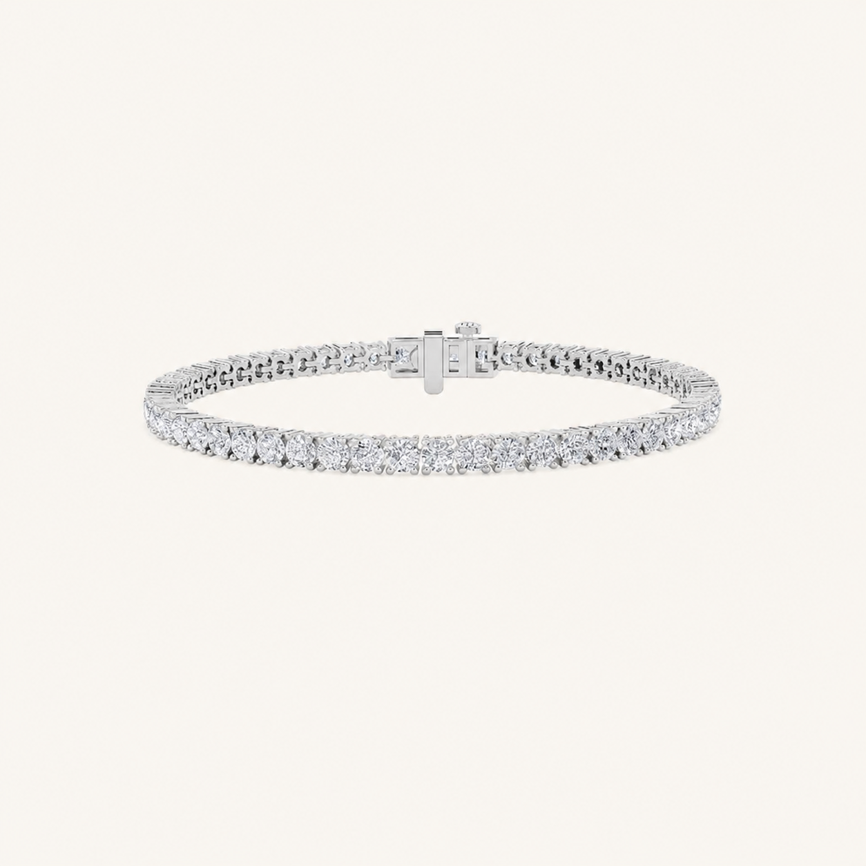 6CT Round Cut Lab Grown Diamond Tennis Bracelet