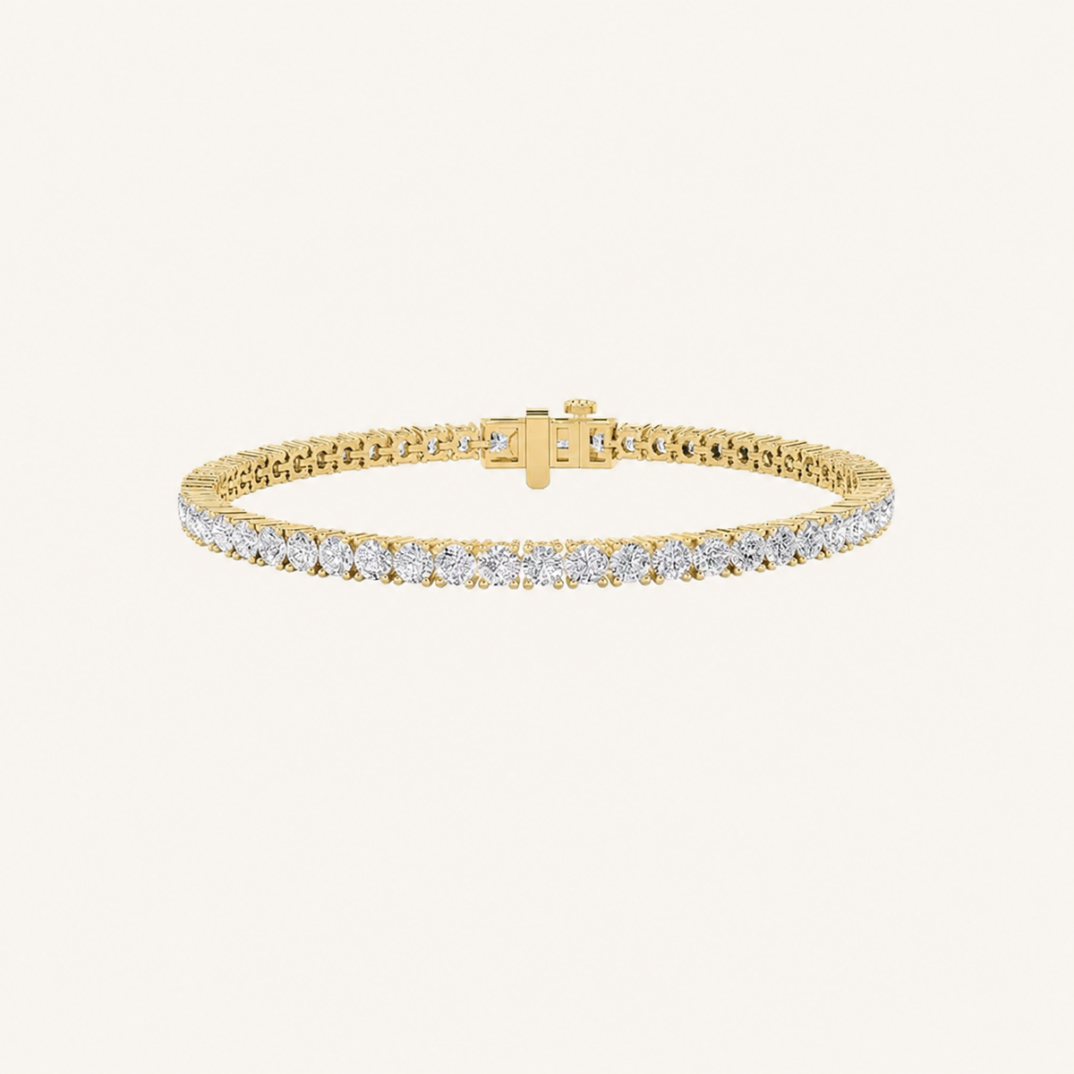 6CT Round Cut Lab Grown Diamond Tennis Bracelet