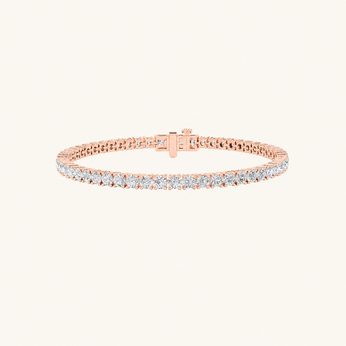 6CT Round Cut Lab Grown Diamond Tennis Bracelet