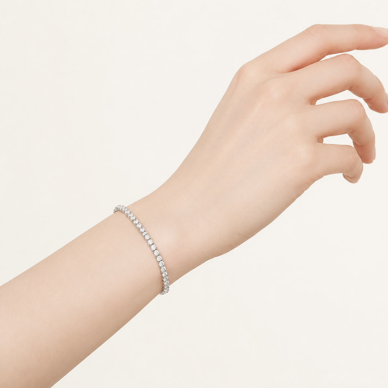 6CT Round Cut Lab Grown Diamond Tennis Bracelet