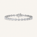 7CT Pear Cut Lab Grown Diamond Tennis Bracelet