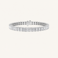 10CT Emerald Cut Lab Grown Diamond Tennis Bracelet