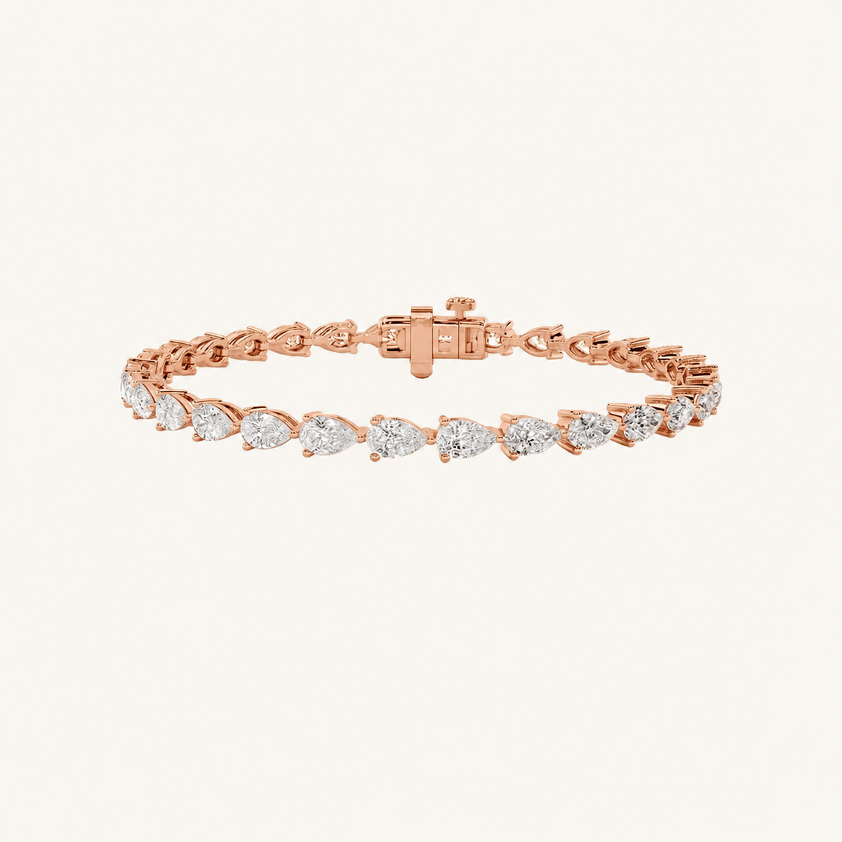 10CT Pear Cut Lab Grown Diamond Tennis Bracelet