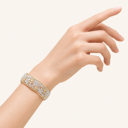 23.5CT Pear Cut Lab Grown Diamond Cuff Bracelet