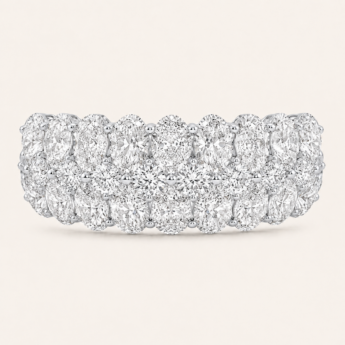 9CT Pear Cut Lab Grown Diamond Eternity Ring