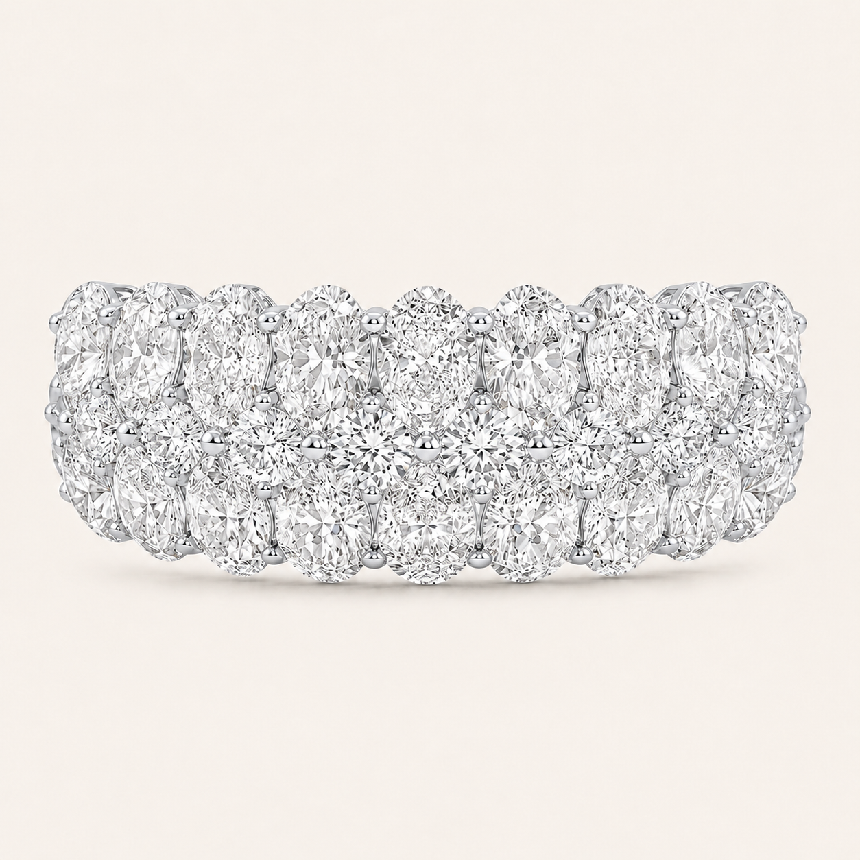 9CT Pear Cut Lab Grown Diamond Eternity Ring