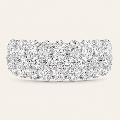 9CT Pear Cut Lab Grown Diamond Eternity Ring