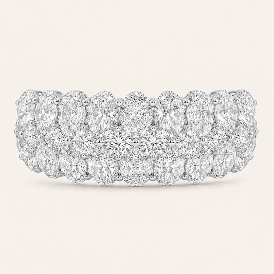 9CT Pear Cut Lab Grown Diamond Eternity Ring