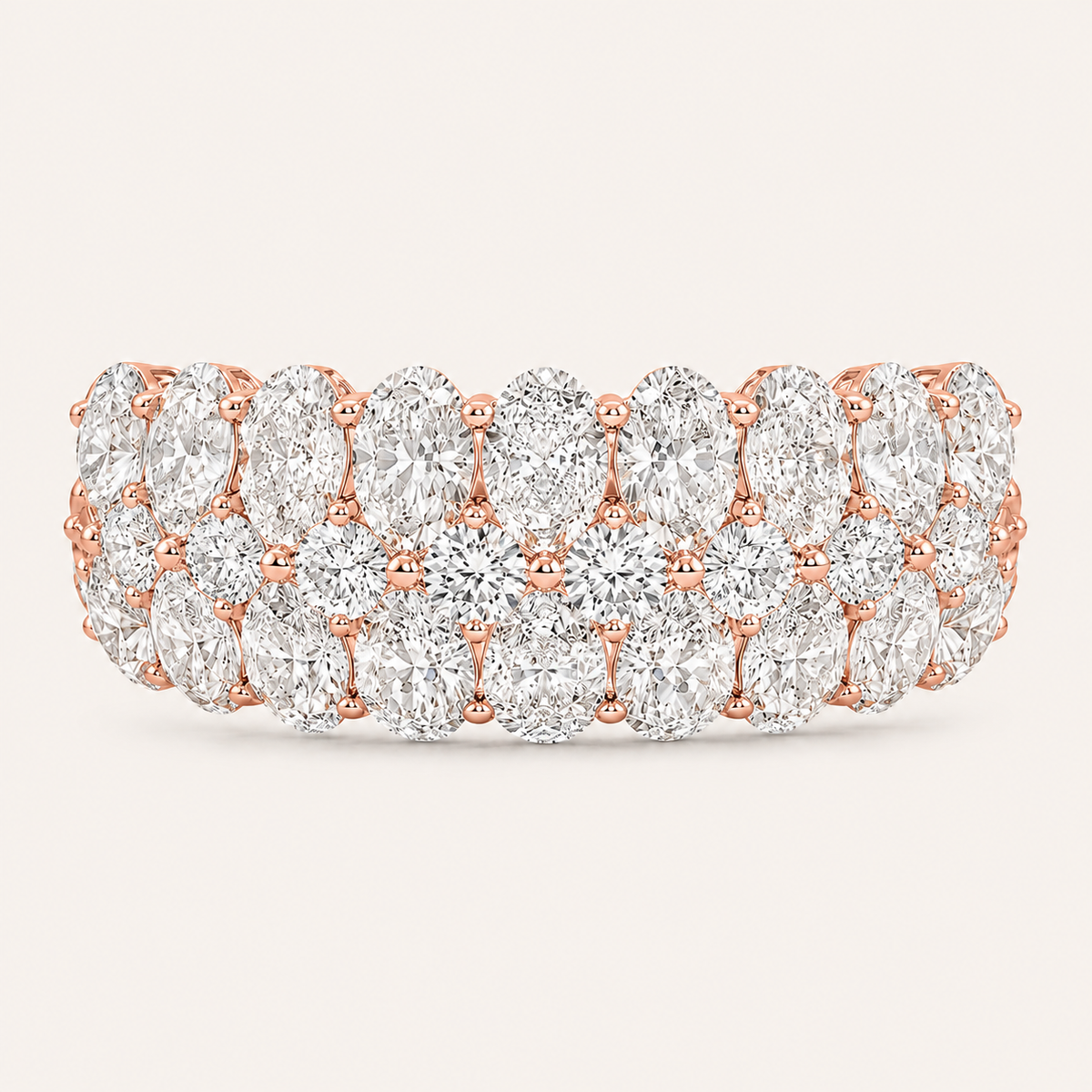 9CT Pear Cut Lab Grown Diamond Eternity Ring