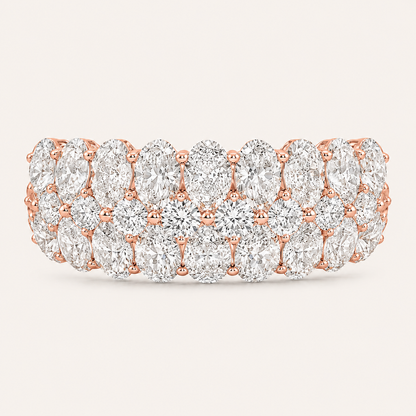 9CT Pear Cut Lab Grown Diamond Eternity Ring