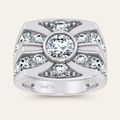 4.75CT Round Cut Certified Lab Grown Diamond Men's Ring
