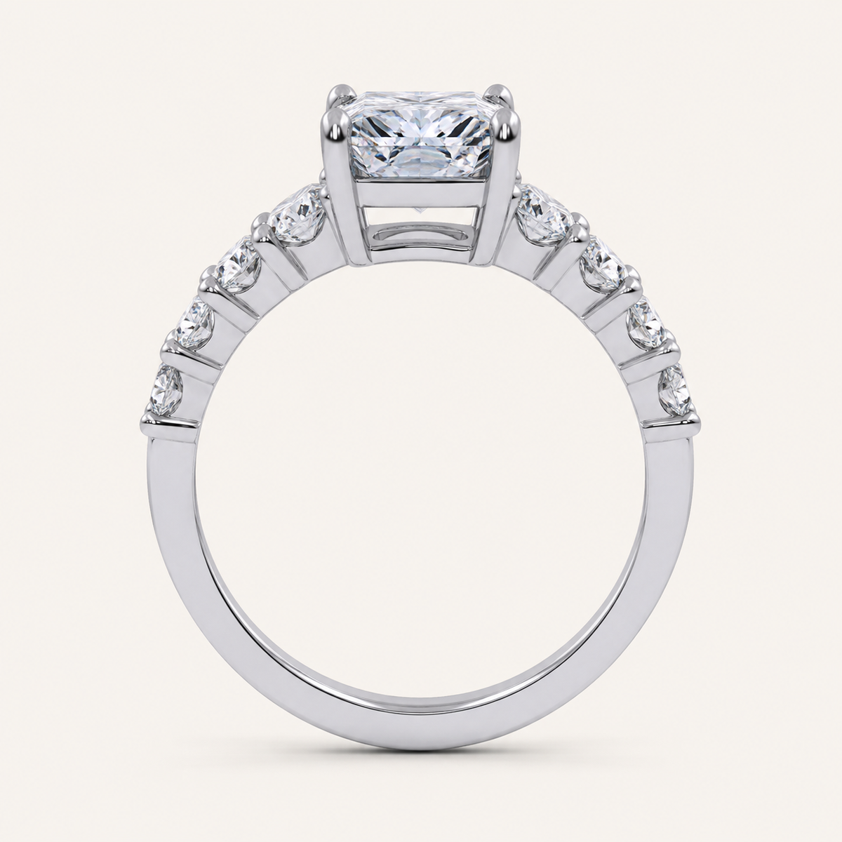 3.75CT Certified Lab Grown Diamond Engagement Ring
