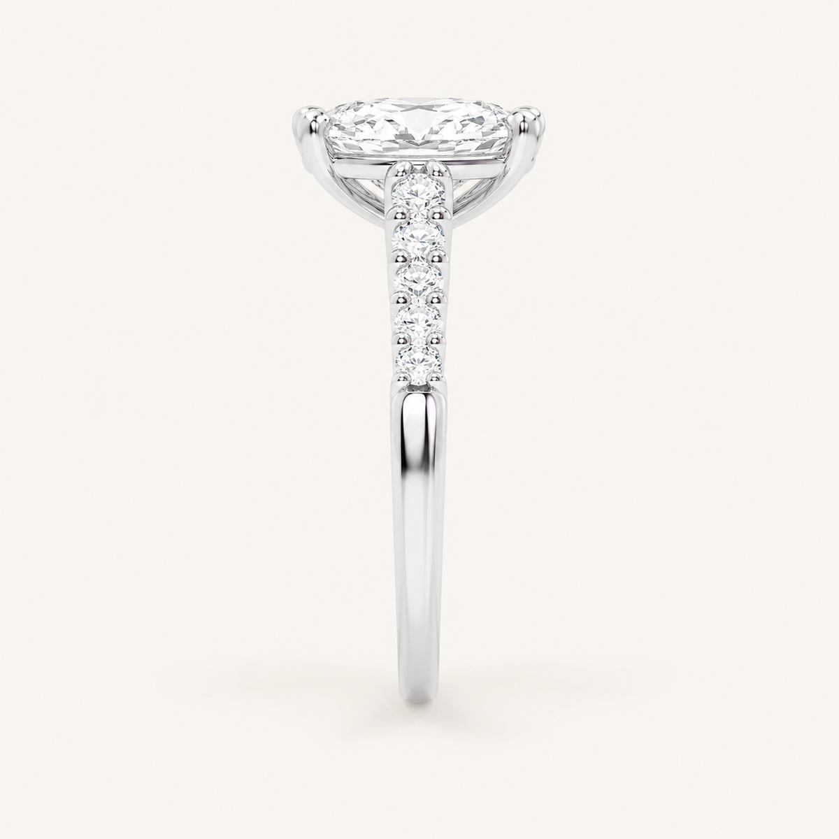 3.75CT Certified Lab Grown Diamond Engagement Ring