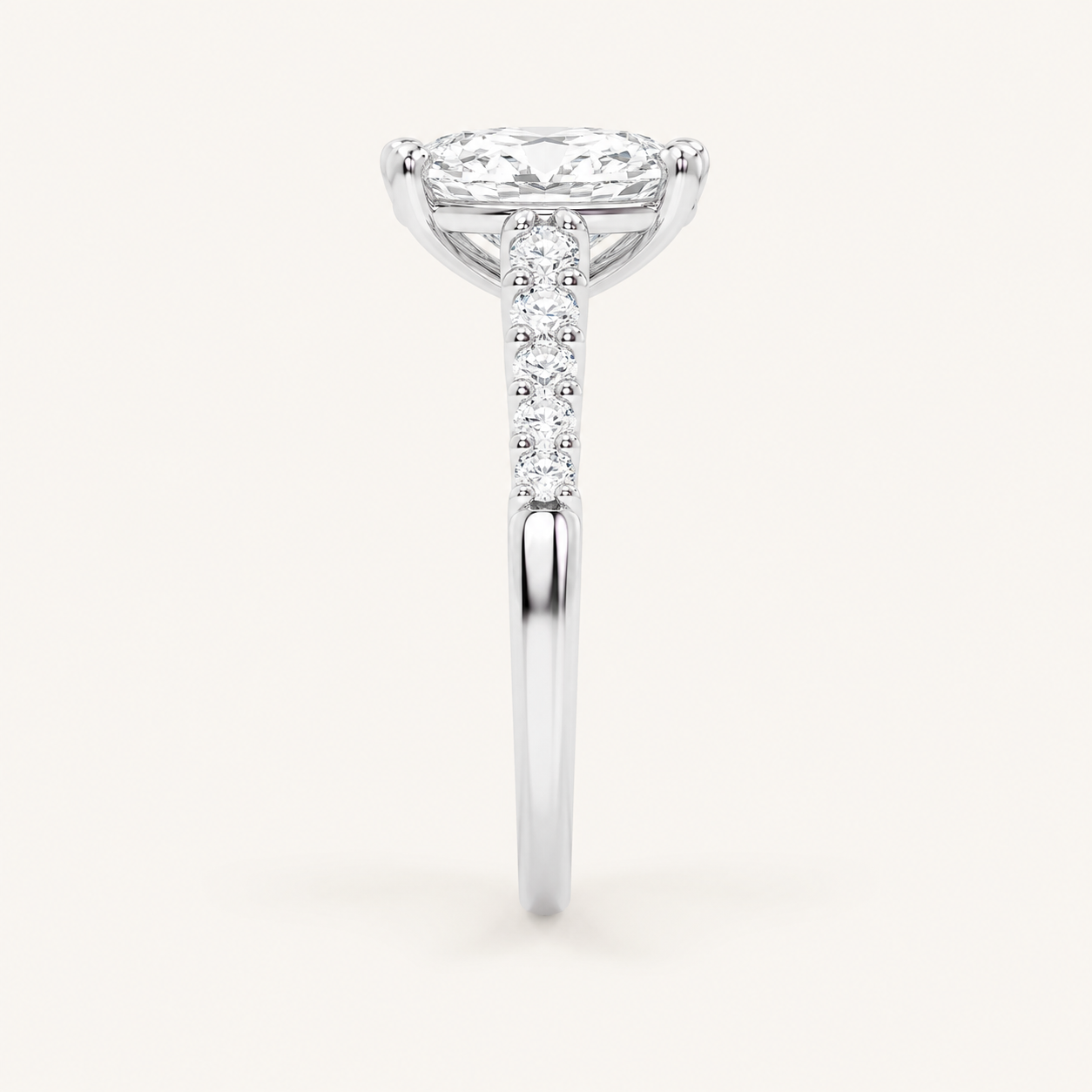 3.75CT Certified Lab Grown Diamond Engagement Ring