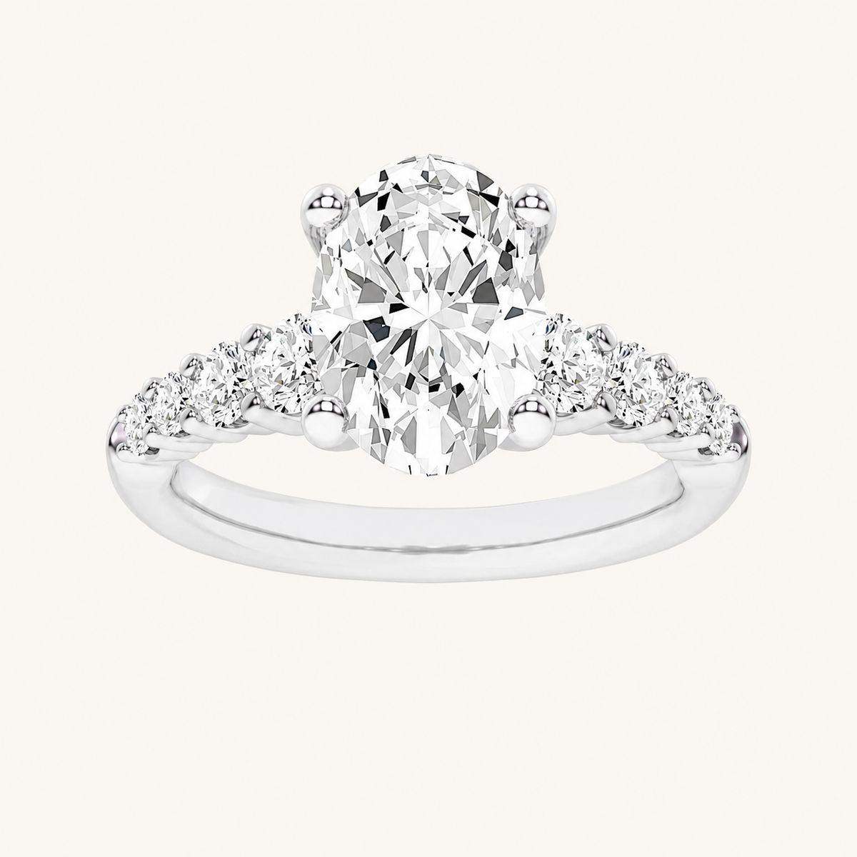 3.75CT Certified Lab Grown Diamond Engagement Ring
