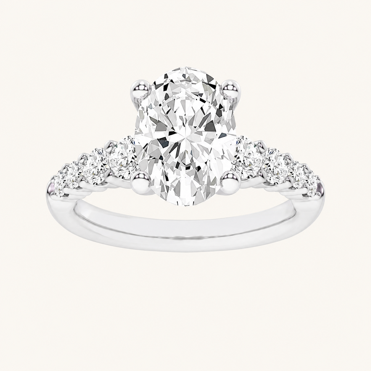 3.75CT Certified Lab Grown Diamond Engagement Ring
