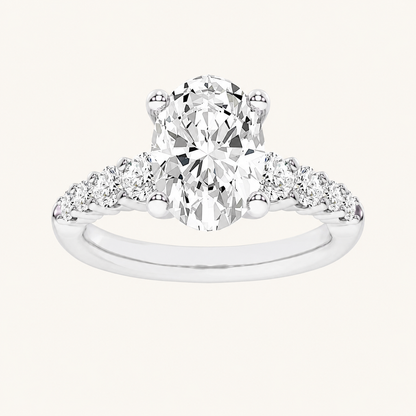 3.75CT Certified Lab Grown Diamond Engagement Ring