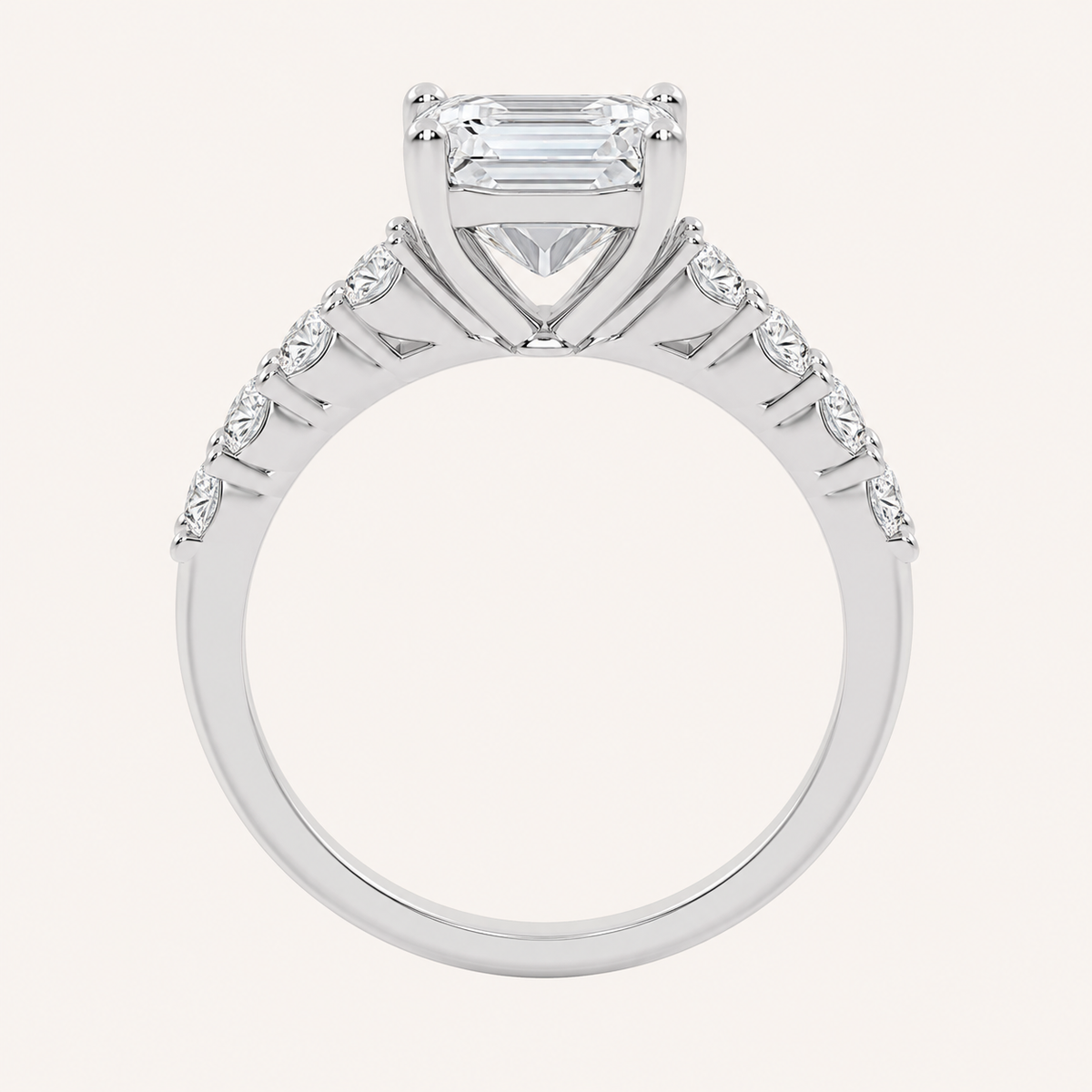 3.75CT Certified Lab Grown Diamond Engagement Ring