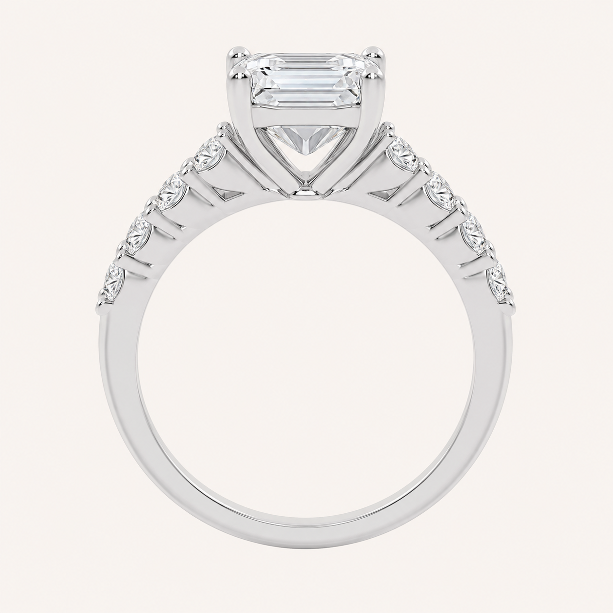 3.75CT Certified Lab Grown Diamond Engagement Ring