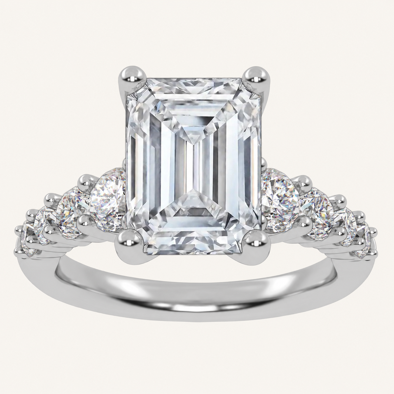 3.75CT Certified Lab Grown Diamond Engagement Ring
