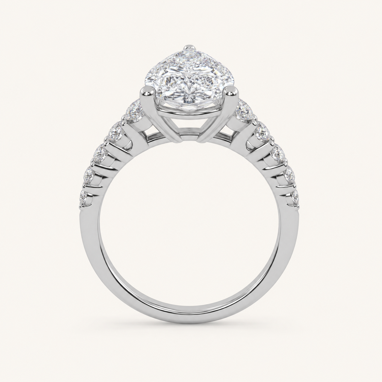 3.75CT Certified Lab Grown Diamond Engagement Ring