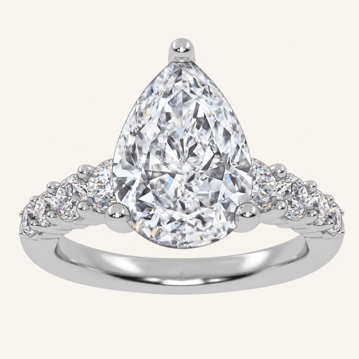 3.75CT Certified Lab Grown Diamond Engagement Ring