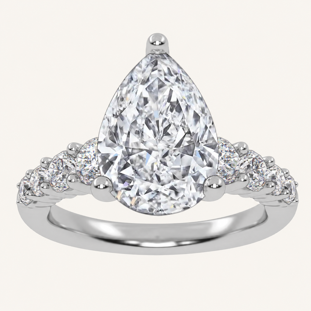 3.75CT Certified Lab Grown Diamond Engagement Ring