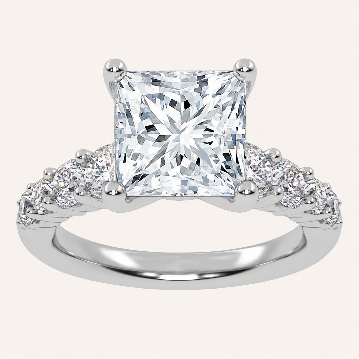 3.75CT Lab Grown Diamond Engagement Ring