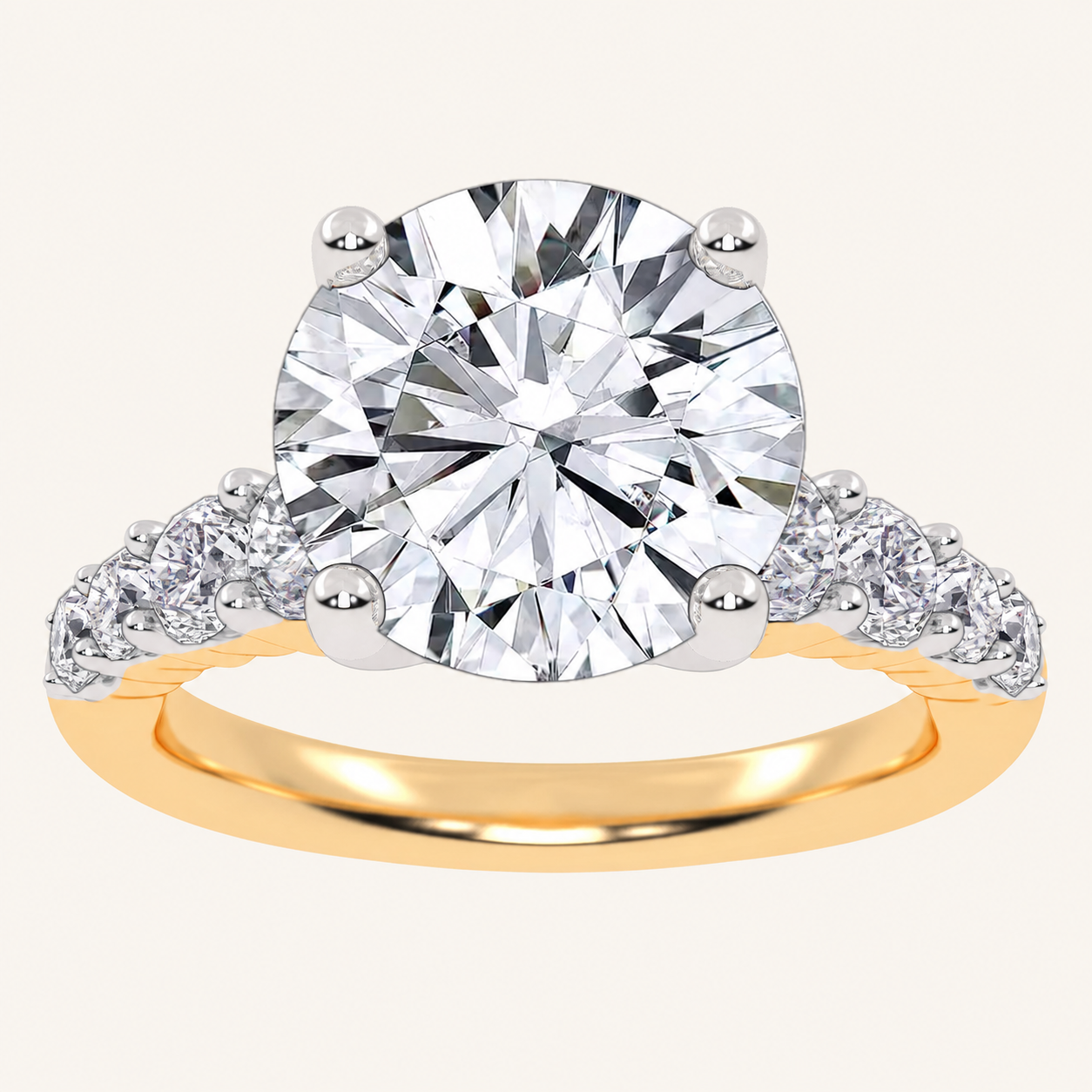 3.75CT Lab Grown Diamond Engagement Ring