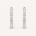 4CT Oval Cut Lab Grown Diamond Inside Out Hoop Earrings