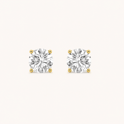 0.25CT Round Cut Diamond Stud Earrings