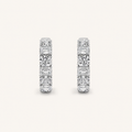 5CT Emerald Cut Lab Grown Diamond Inside Out Hoop Earrings