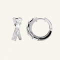 3CT Emerald Cut Lab Grown Diamond Huggie Earrings