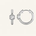 0.5CT Round Cut Lab Grown Diamond Hoop Earrings