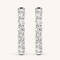 8CT Round Cut Lab Grown Diamond Inside Out Hoop Earrings