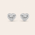 6CT Heart Cut Lab Grown Diamond Stud Earrings