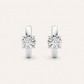 1CT Round Cut Lab Grown Diamond Huggie Earrings