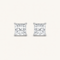 2CT Princess Cut Lab Grown Diamond Stud Earrings